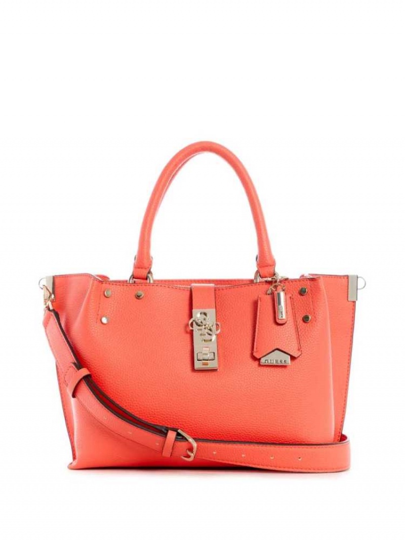 Cartable Guess Albury Small Girlfriend Femme Corail | 27069-GLND