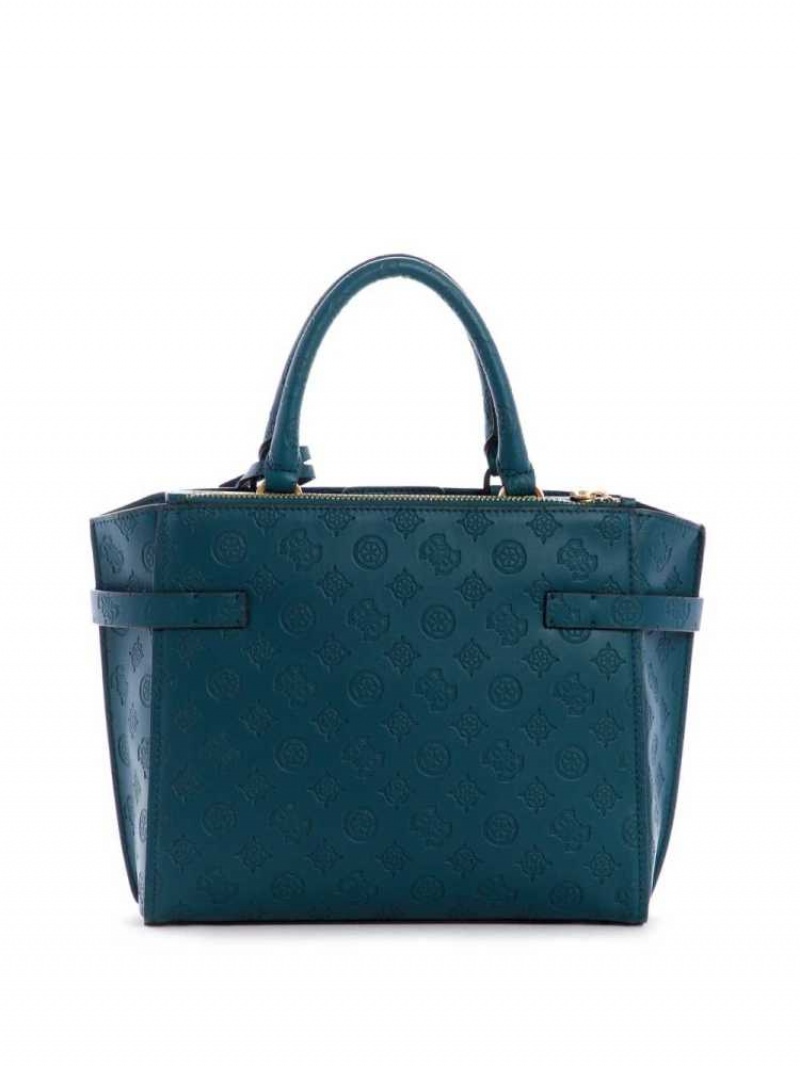 Cartable Guess Bea Society Femme Vert Foncé | 70369-VKSG