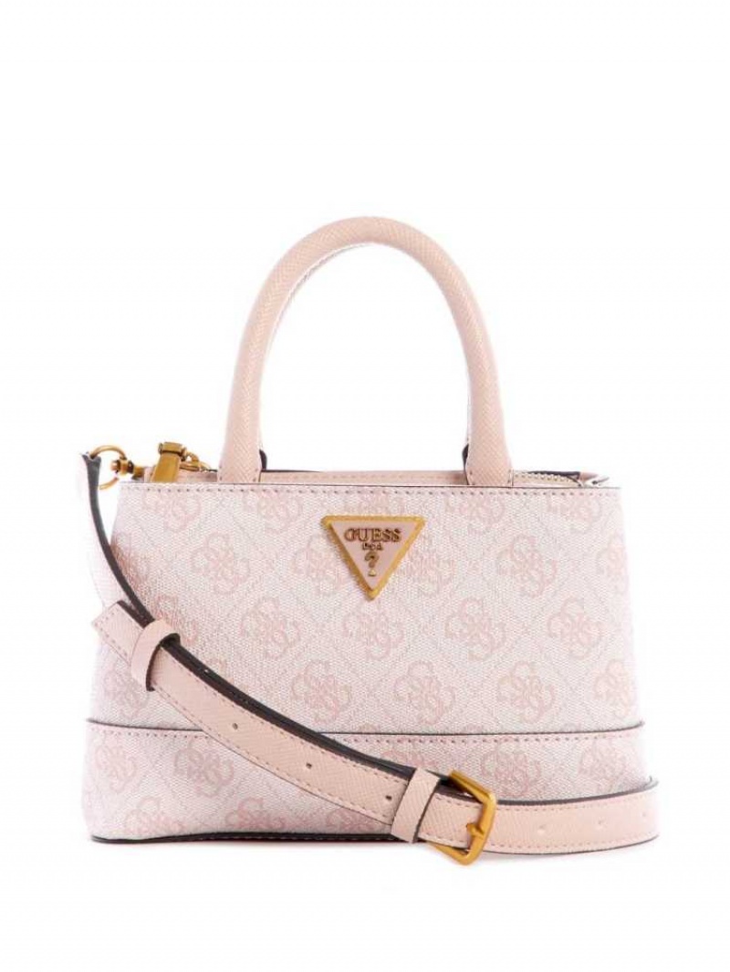 Cartable Guess Cordelia Logo Mini Femme Rose Blanche | 60925-YGHJ