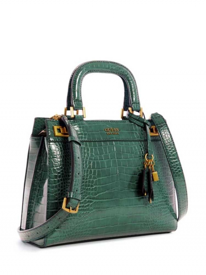 Cartable Guess Katey Croc Luxury Femme Vert | 70856-VTOF