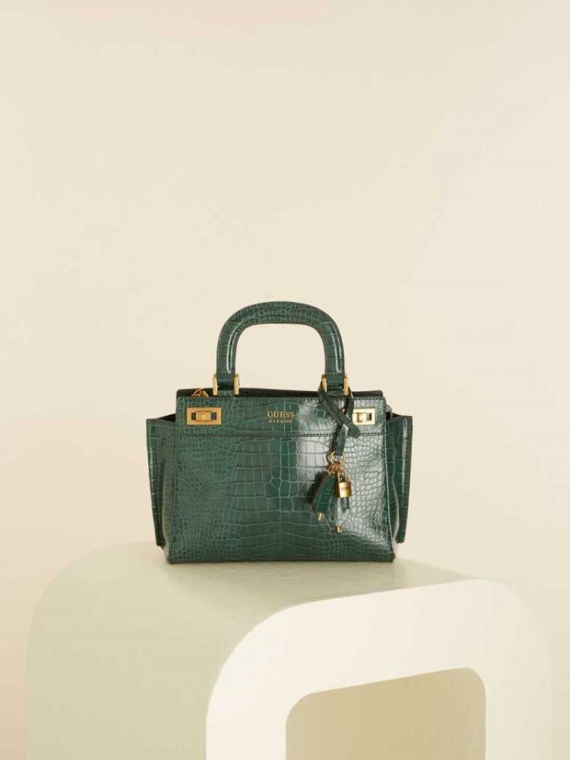 Cartable Guess Katey Croc Luxury Femme Vert | 70856-VTOF