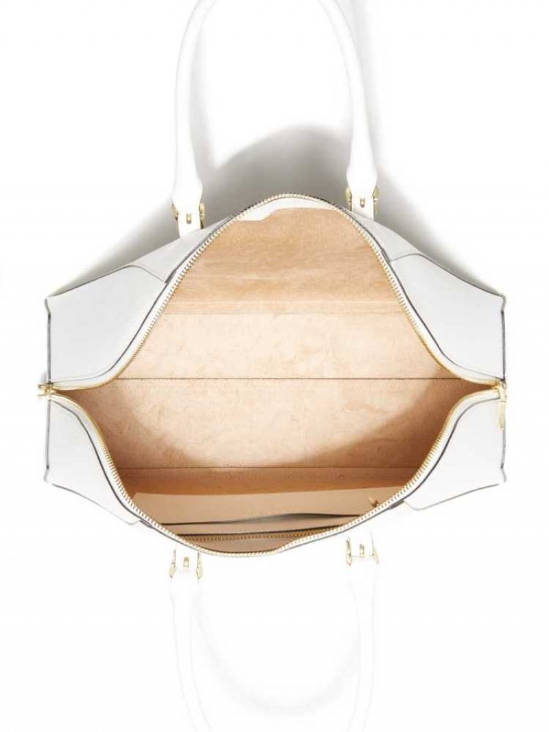 Cartable Guess Lady Luxe Dome Femme Blanche | 91257-VPDX