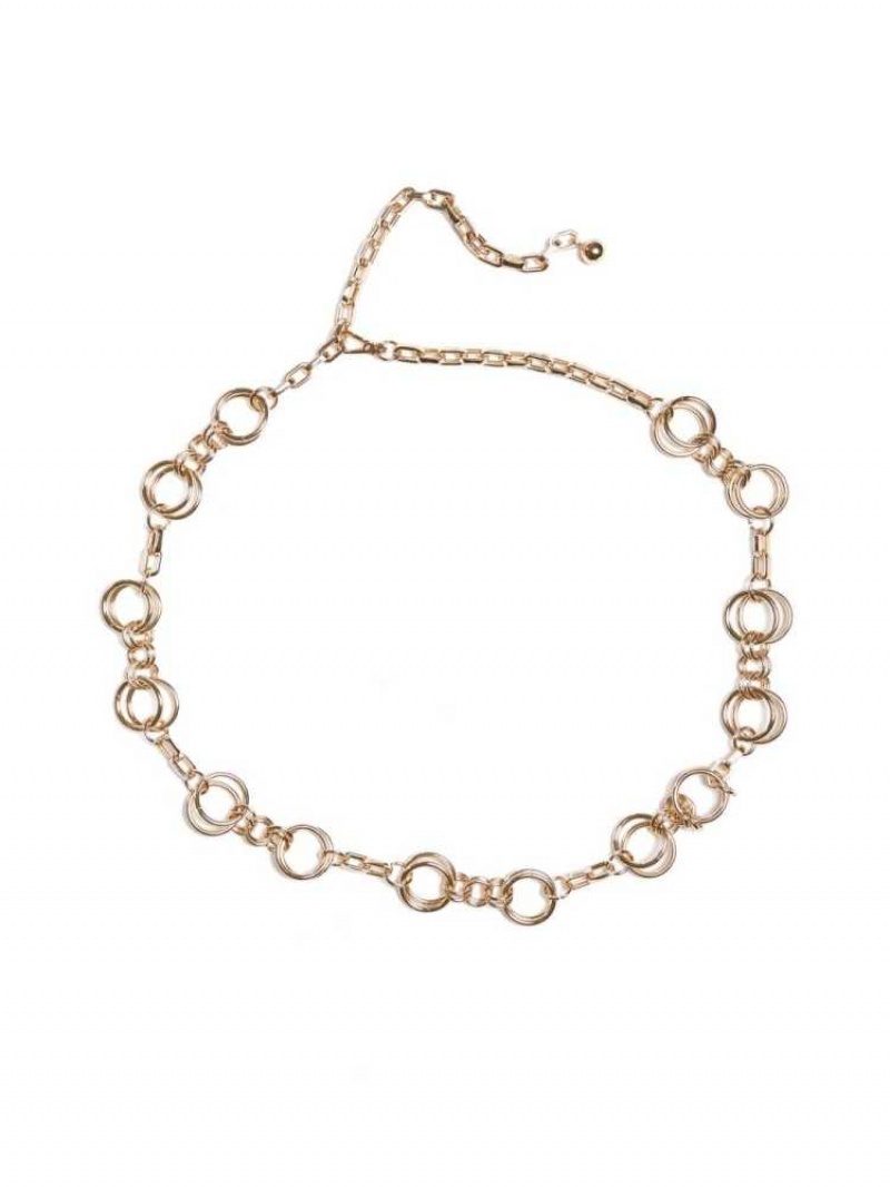 Ceintures Guess Gold-Tone Chain Femme Argent | 81703-DTQC