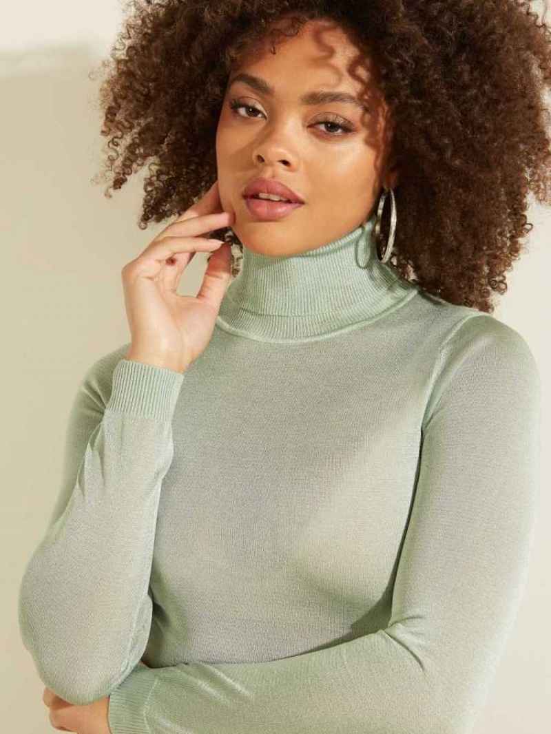 Chandails Guess Cathy Turtleneck Femme Vert Clair | 72648-SAEU