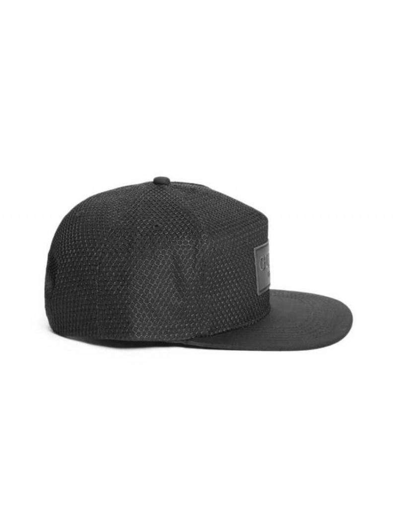 Chapeaux Guess Dave Mesh Plates Brim Snapback Homme Noir | 87349-BIEJ