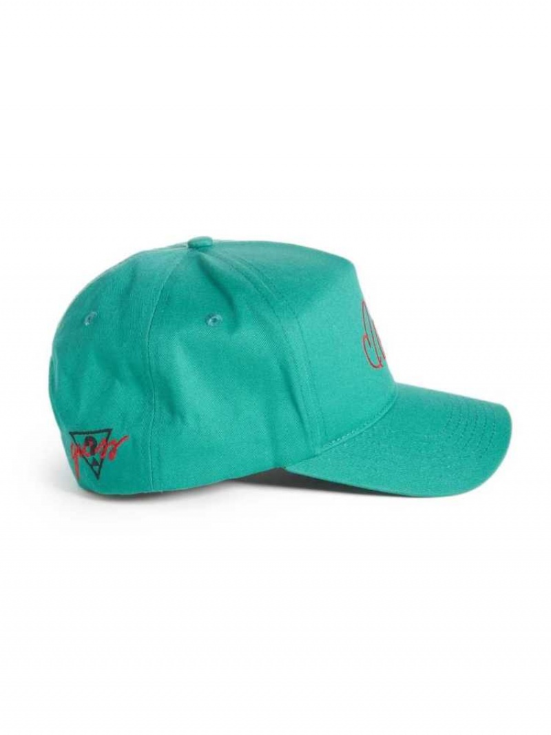 Chapeaux Guess Originale x Anna Nicole Smith Signature Femme Vert Bleu | 61807-UVFW