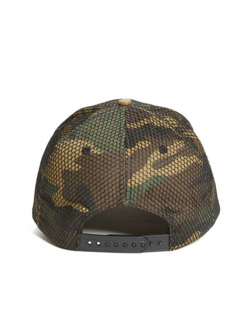 Chapeaux Guess Tyler Mesh Triangle Baseball Homme Camouflage | 03795-PHRY