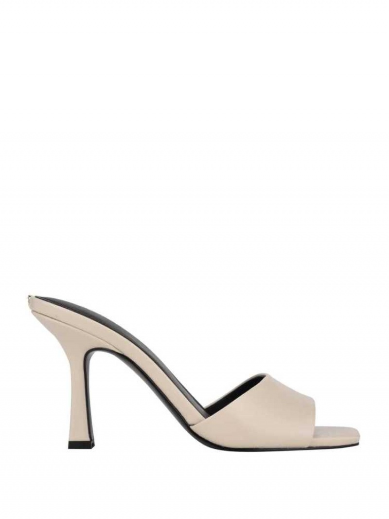 Chaussure Habillée Guess Seldie Square-Embout Mule Femme Blanche | 38529-TJLH