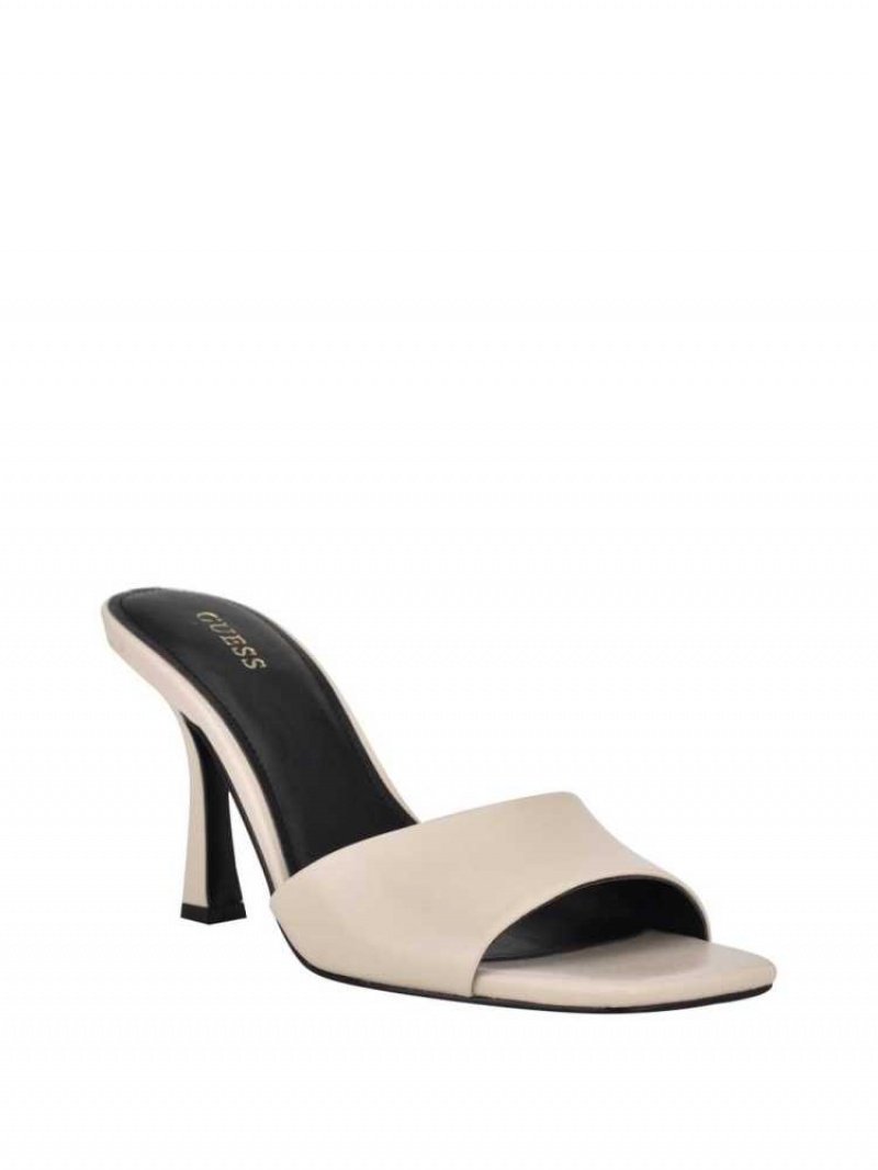 Chaussure Habillée Guess Seldie Square-Embout Mule Femme Blanche | 38529-TJLH