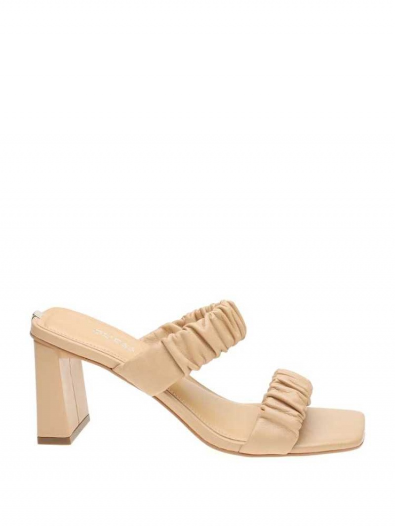 Chaussures À Talons Guess Aindrea Talons Mules Femme Beige Clair | 29653-LRPK