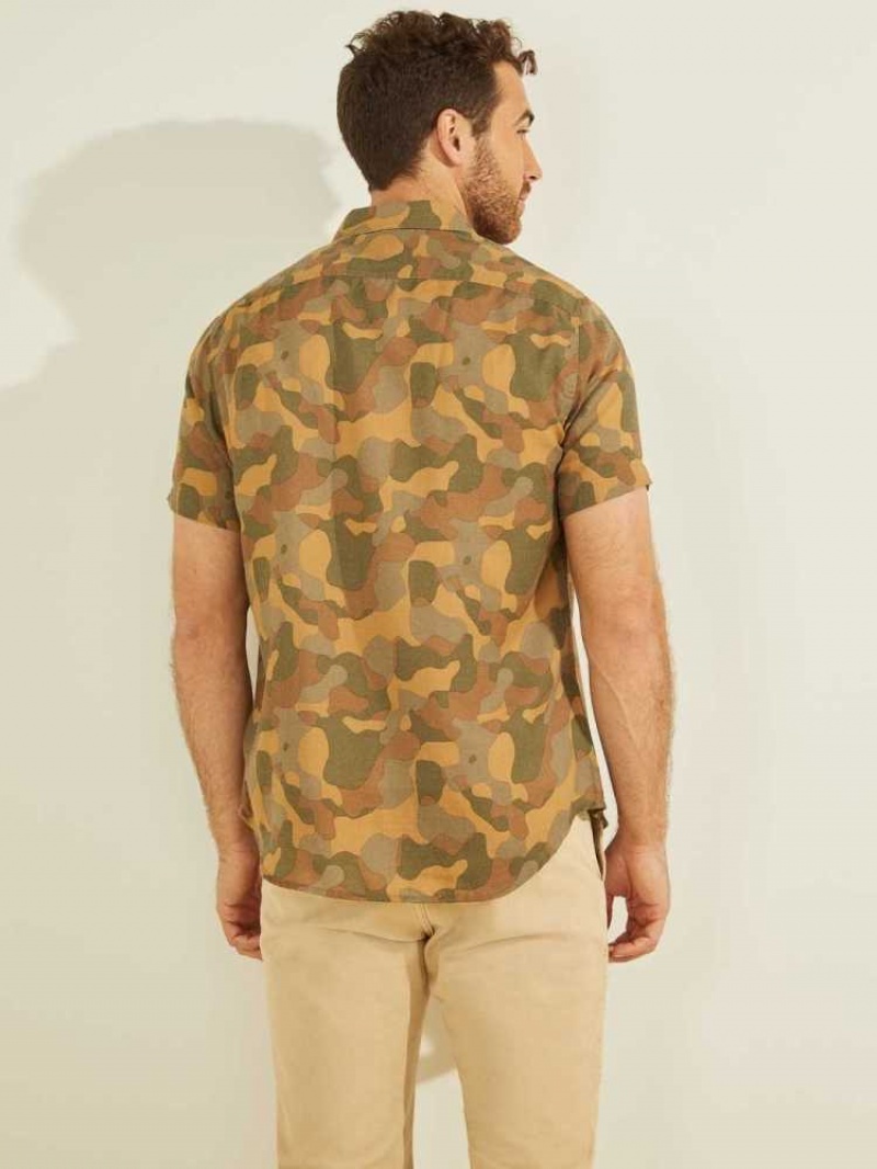 Chemises Guess Crafted Camo Homme Camouflage | 54790-ULSA