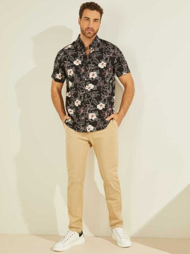 Chemises Guess Eco Rayon Westbury Homme Fleur | 32957-IXQA