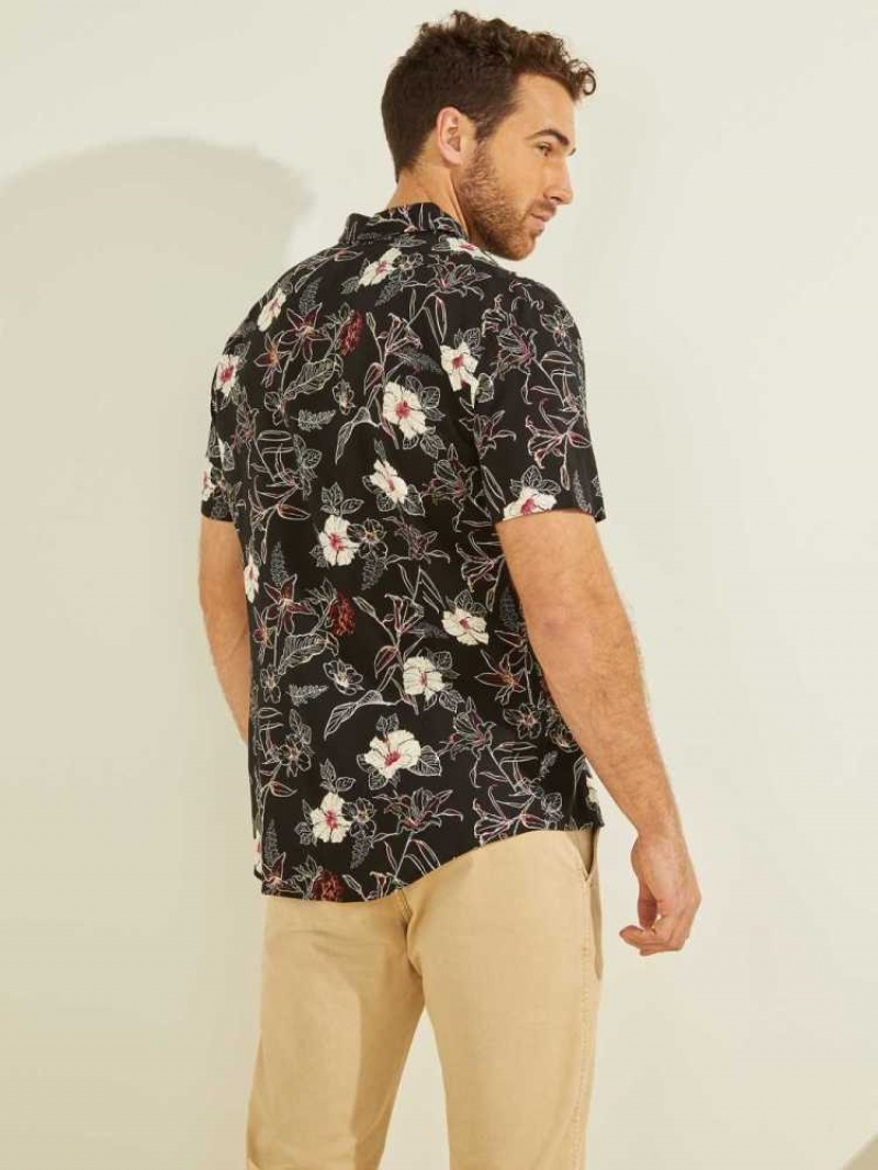 Chemises Guess Eco Rayon Westbury Homme Fleur | 32957-IXQA