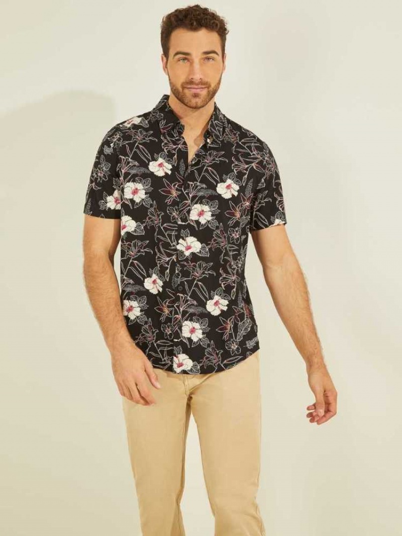 Chemises Guess Eco Rayon Westbury Homme Fleur | 32957-IXQA