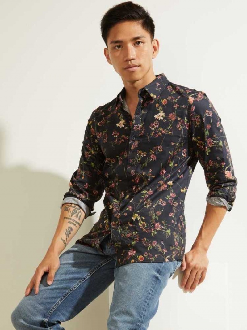 Chemises Guess Luxe Mystic Floral Homme Fleur | 16729-MQAS