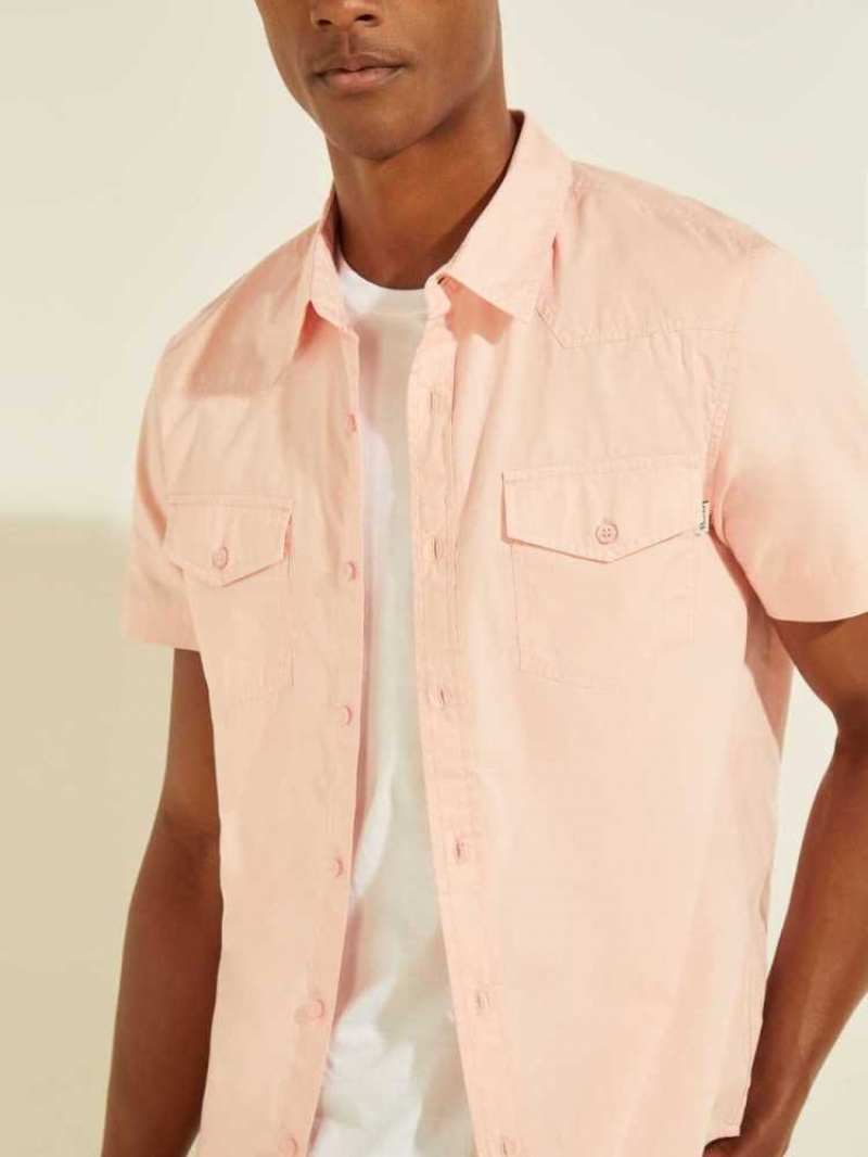 Chemises Guess Nottingham Western Homme Rose Rose | 43960-TUDK