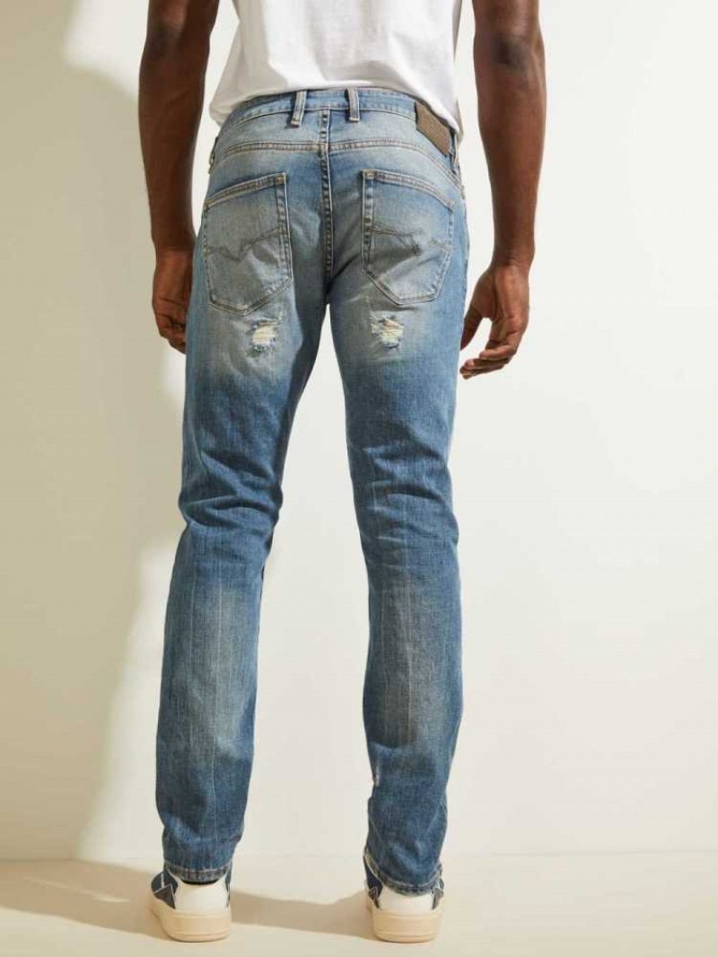 Jean Guess Destroyed Utility Patch Homme Lavage | 85460-LWEA