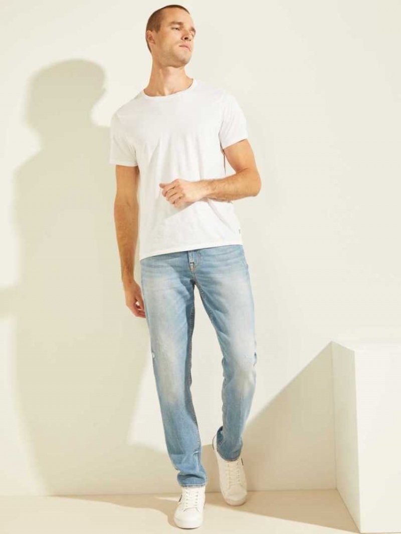 Jean Guess Faded Slim Tapered Homme Lavage | 41385-TOID