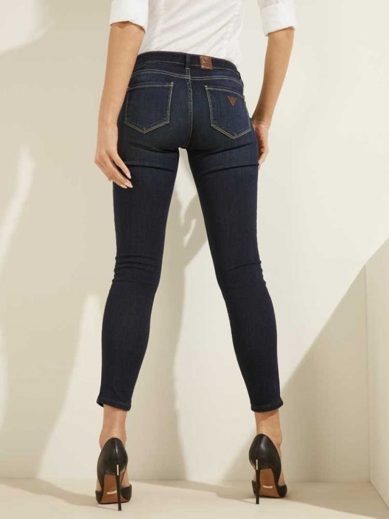 Jean Guess Low-Rise Power Mince Femme Lavage | 38724-ZOKX