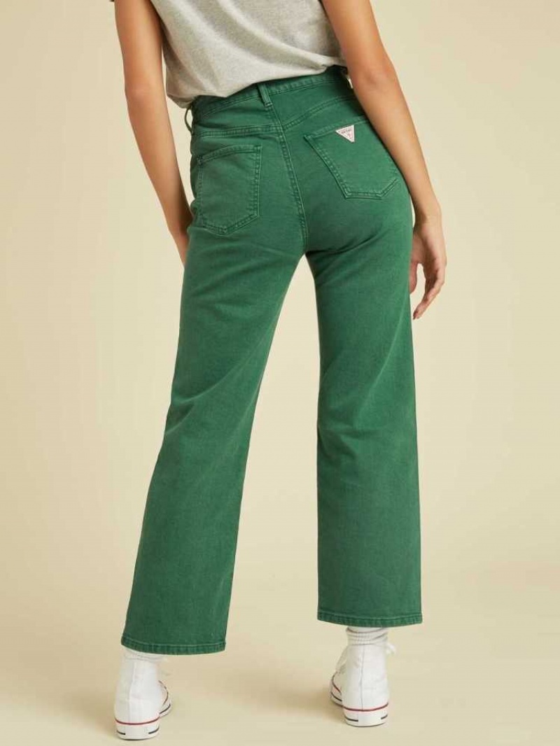 Jean Guess Originale Cropped Mom Femme Vert Lavage | 68501-MZDF