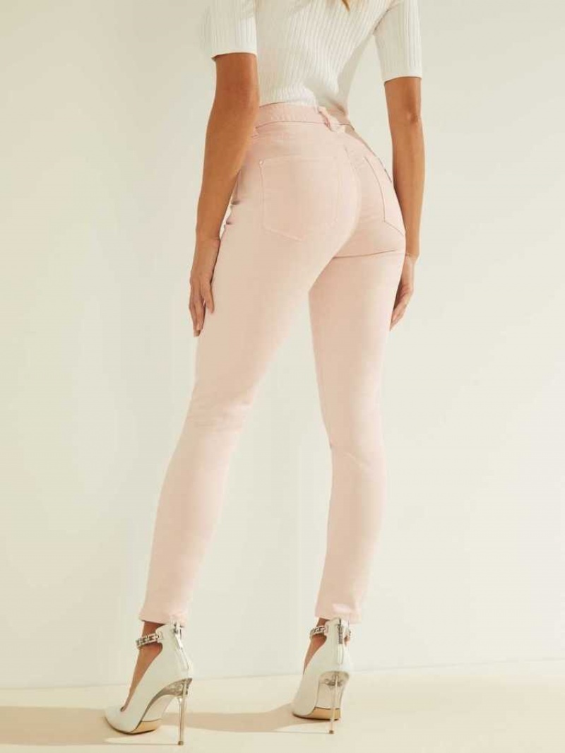 Jean Guess Pastel Sexy Curve Mince Femme Rose | 40235-XWPE