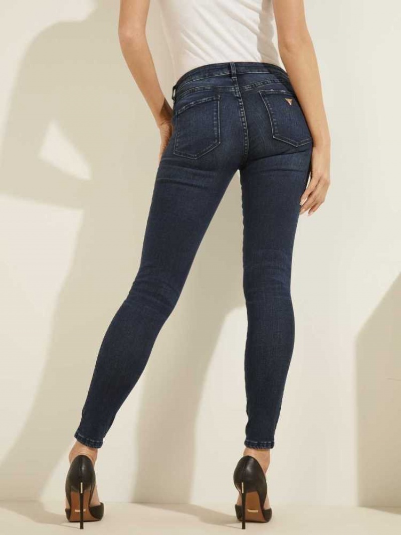 Jean Guess Sexy Curve Mid-Rise Femme Lavage | 96842-ANUX