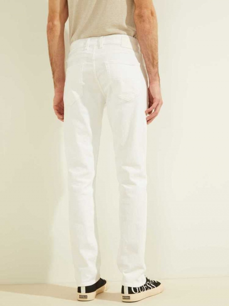 Jean Guess Slim Tapered Homme Blanche | 74963-YUOJ