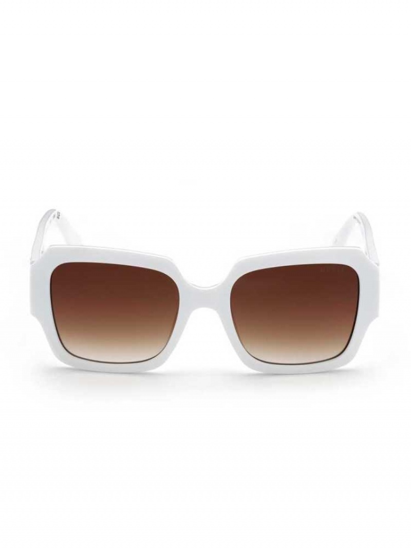 Lunette de Soleil Guess Addison Butterfly Femme Blanche | 04895-AHBG