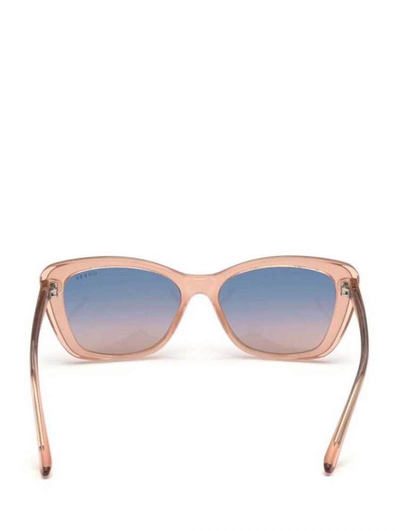 Lunette de Soleil Guess Lori Cat-Eye Femme Rose Clair | 71249-KZJS