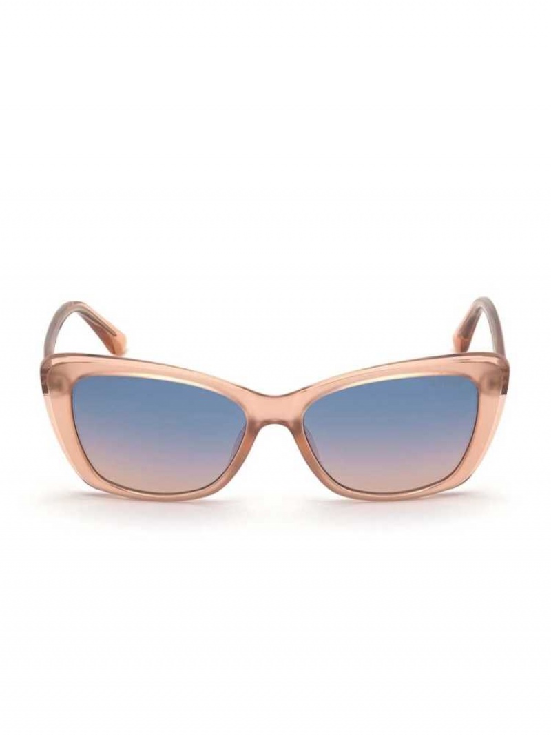 Lunette de Soleil Guess Lori Cat-Eye Femme Rose Clair | 71249-KZJS