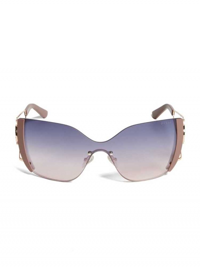 Lunette de Soleil Guess Lorin Cat-Eye Femme Doré | 02154-MVCG