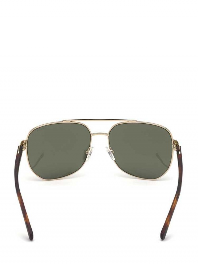 Lunette de Soleil Guess Marlon Navigator Homme Vert Doré | 52031-SFCU