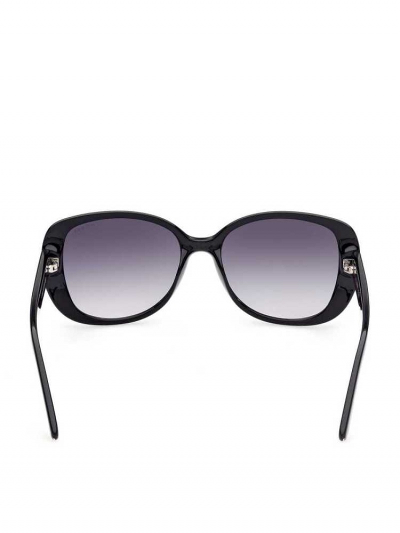 Lunette de Soleil Guess Round-Square Femme Argent | 04693-JDOY