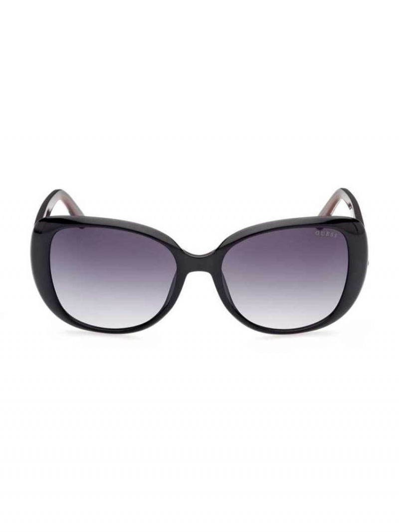 Lunette de Soleil Guess Round-Square Femme Argent | 04693-JDOY