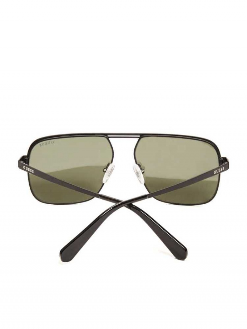 Lunette de Soleil Guess Top Bar Aviator Homme Lavage | 86791-JAYI