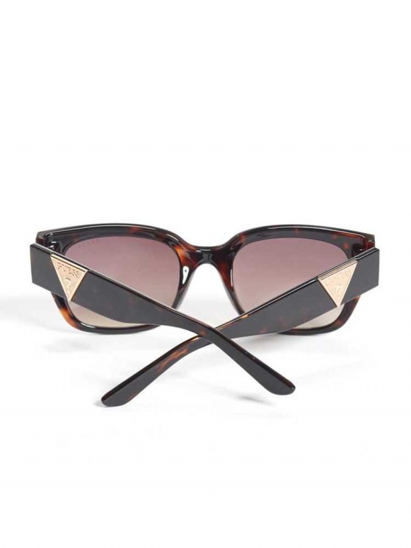 Lunette de Soleil Guess Tortoise Square Femme Marron | 83946-LSDR