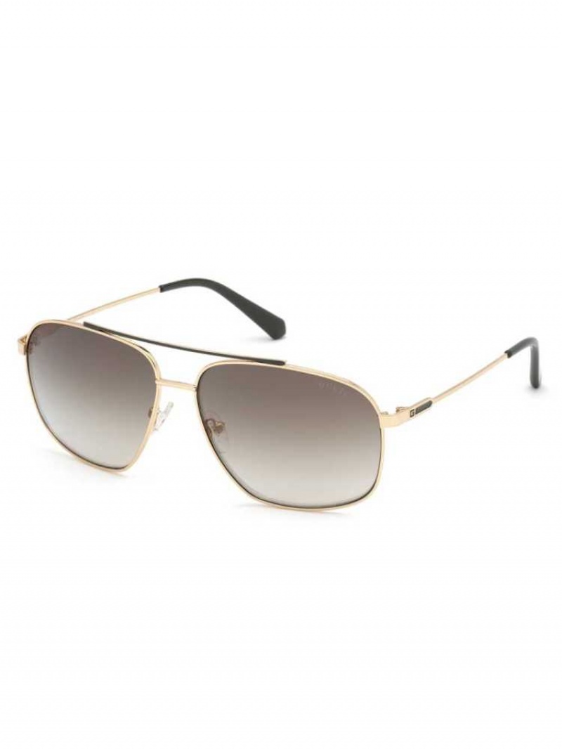 Lunette de Soleil Guess Trevor Navigator Homme Doré Noir | 85934-MYPF