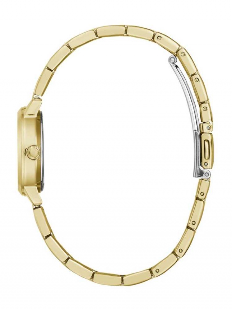 Montre Guess Gold-Tone Diamond Analog Femme Multicolore | 30651-QHCU