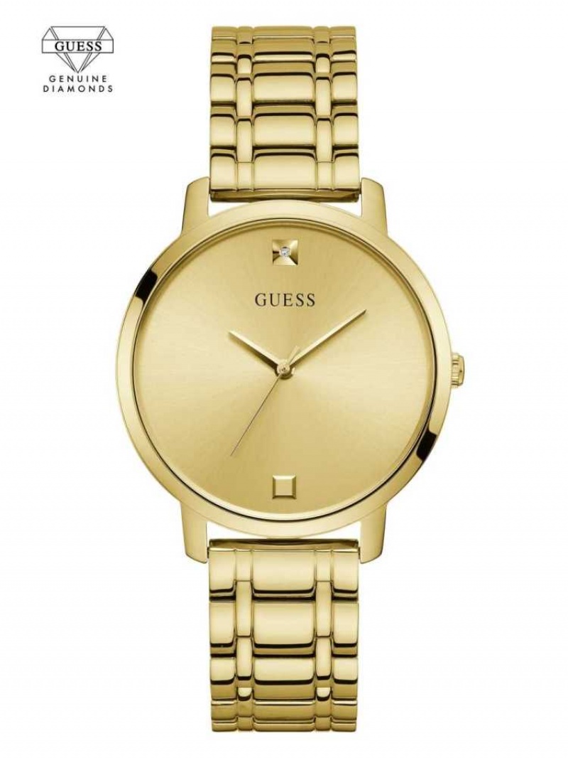 Montre Guess Gold-Tone Diamond Analog Homme Doré | 78902-TJZX