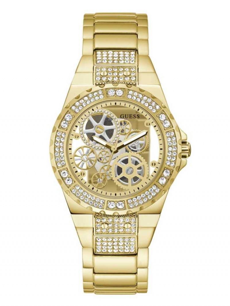 Montre Guess Gold-Tone Exposed Dial Analog Femme Multicolore | 26059-PDRI