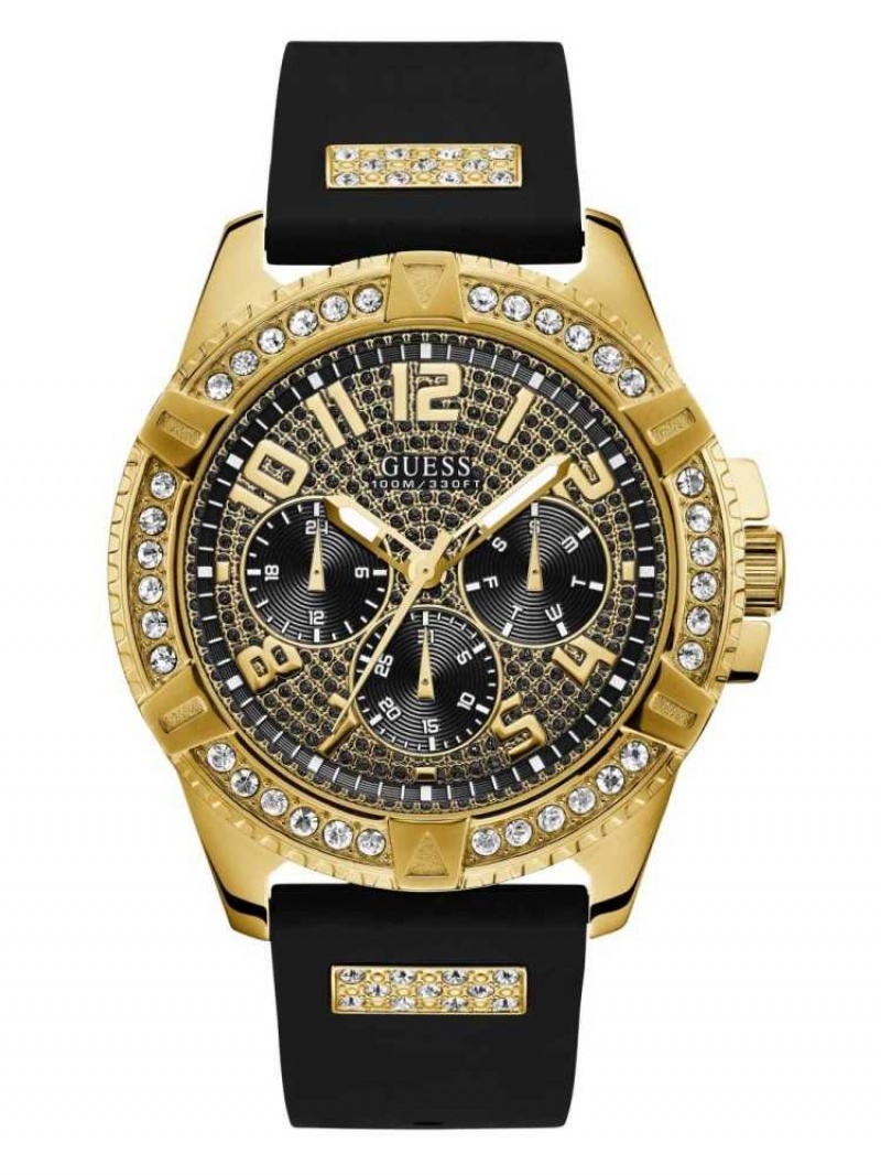 Montre Guess Gold-Tone Multifonction Homme Noir | 05762-NCBZ