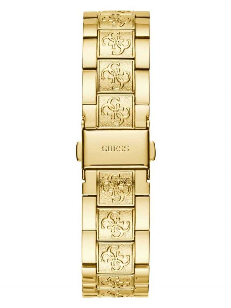 Montre Guess Gold-Tone Quattro G Analog Femme Doré | 37540-PJAO