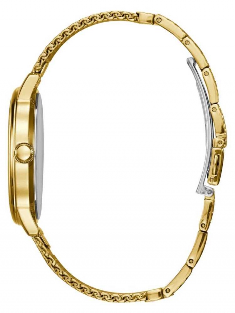 Montre Guess Gold-Tone Slim Mesh Diamond Femme Doré | 82974-HIPM