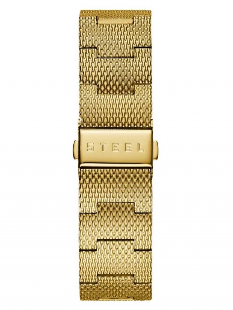 Montre Guess Gold-Tone Slim Mesh Diamond Femme Doré | 82974-HIPM