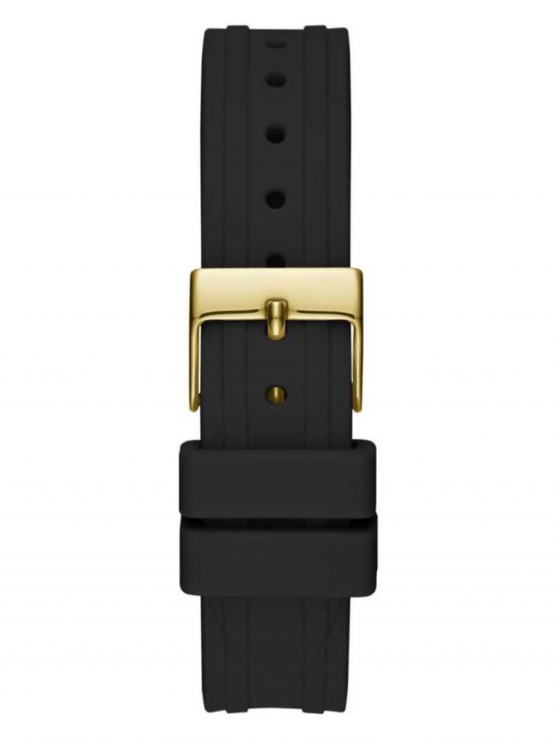 Montre Guess Gold-Tone and Black Analog Femme Noir | 56783-LUDE