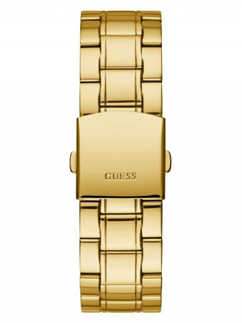 Montre Guess Gold-Tone and Black Diamond Analog Femme Doré | 95207-KOFJ