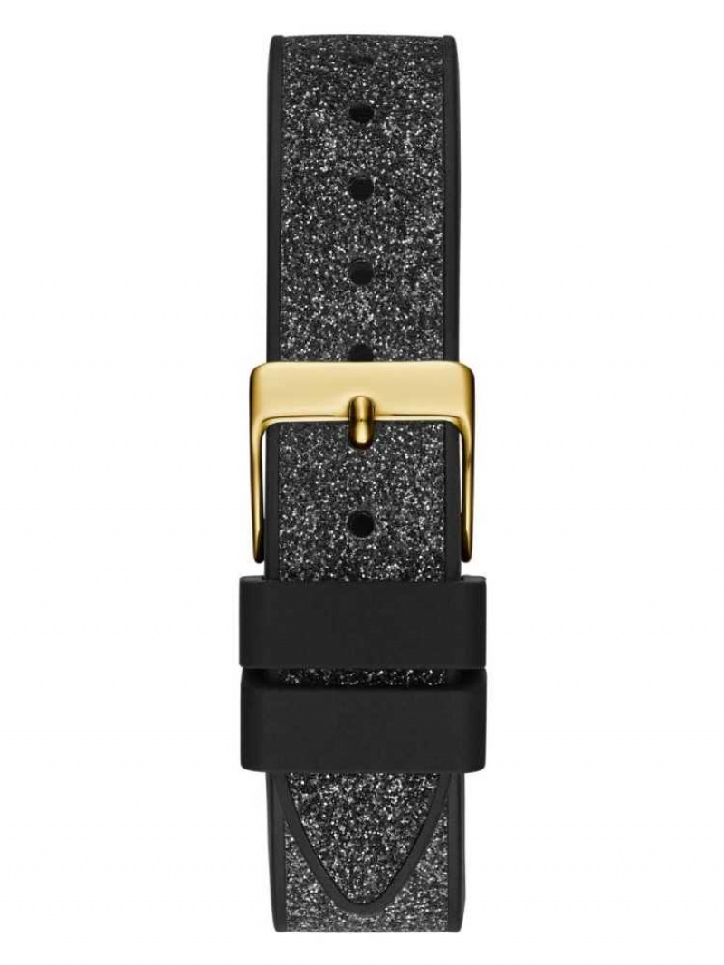 Montre Guess Gold-Tone and Black Shimmer Analog Femme Multicolore | 96152-CAMK