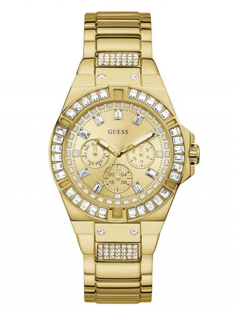 Montre Guess Gold-Tone and Crystal Multifonction Femme Multicolore | 91785-CUZO