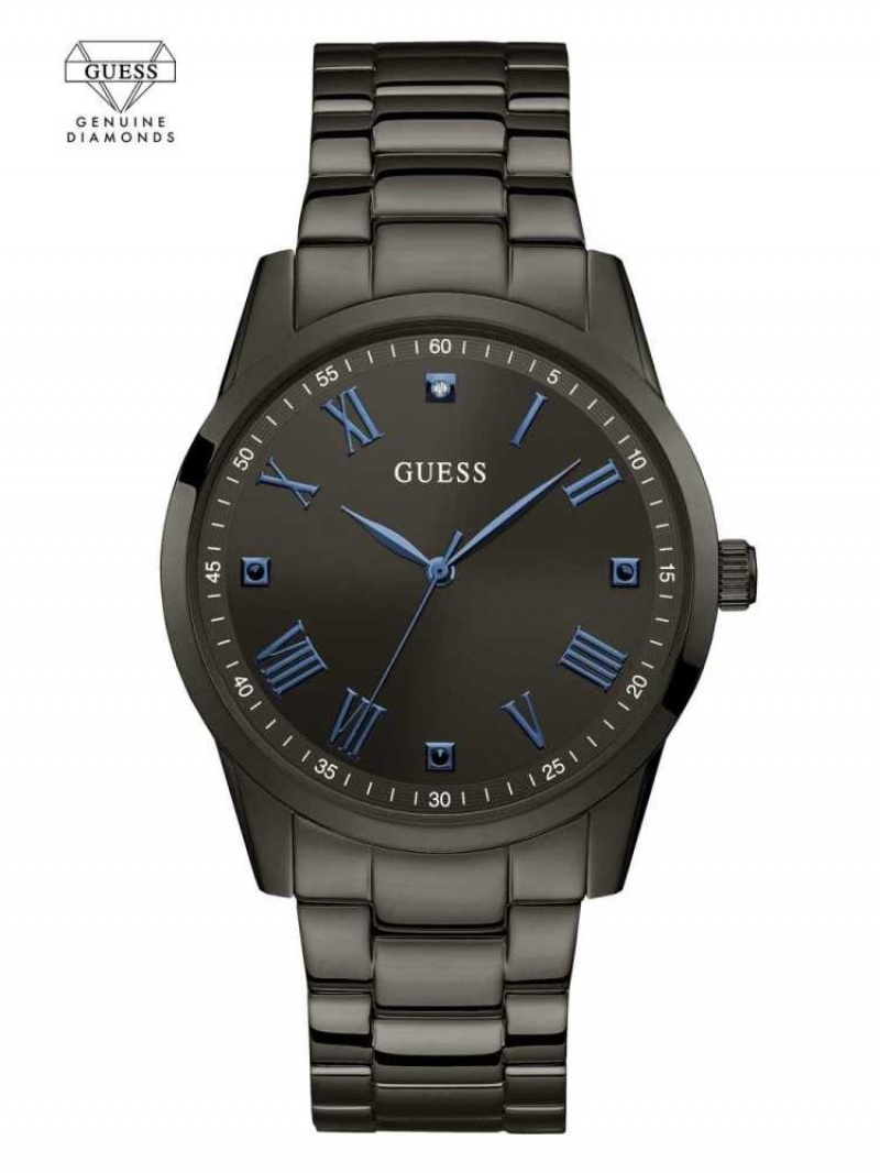 Montre Guess Gunmetal And Blue Analog Homme Obsidienne | 14097-UVHT