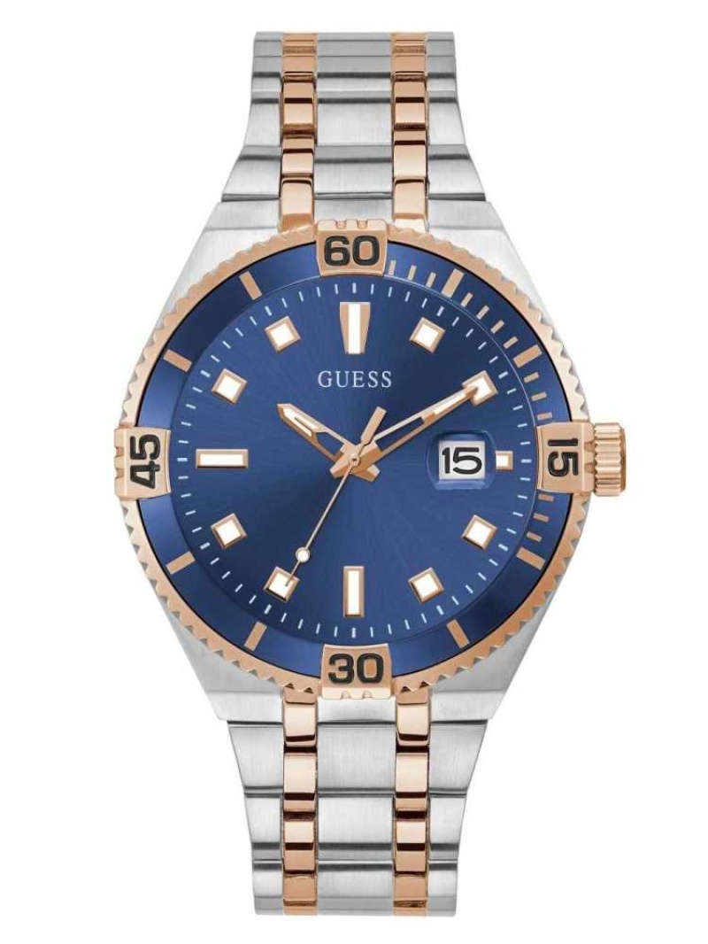 Montre Guess Multi-Tone and Blue Analog Homme Multicolore | 80729-MJKT